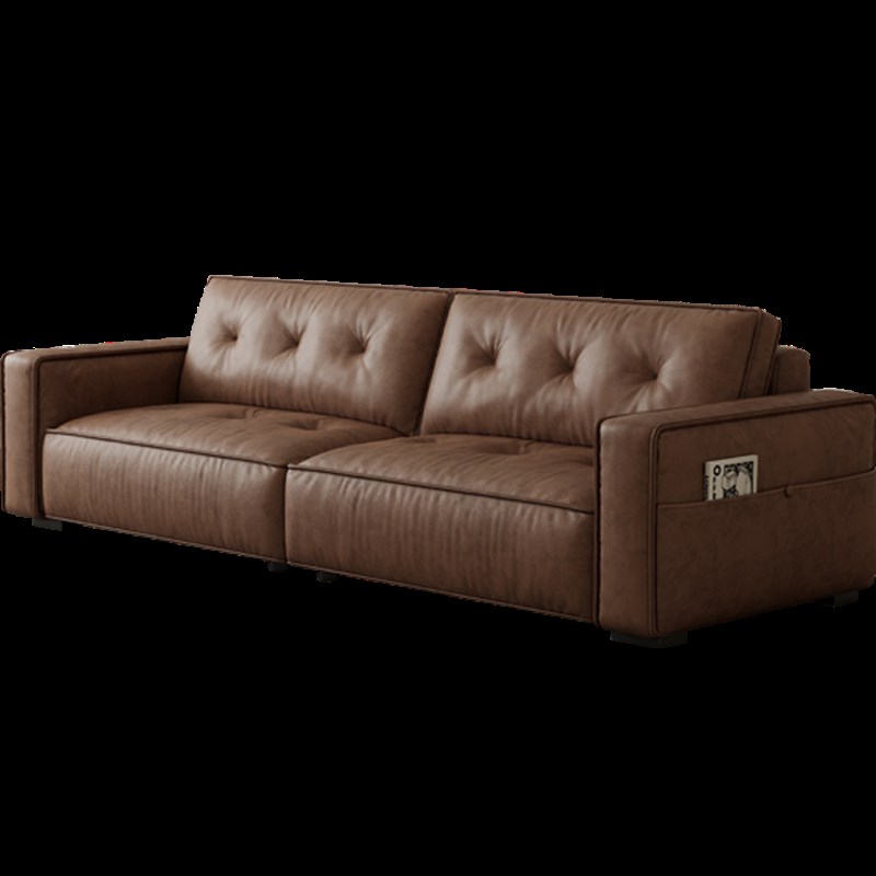 现代简约猫爪皮折叠沙发床两用小户型客厅可变床2024新款复古风