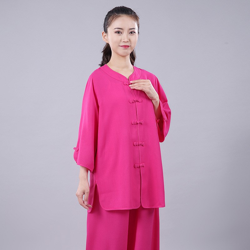 太极服女夏季新款飘逸透气凉太极拳练功服薄款2021棉麻太极服宏极