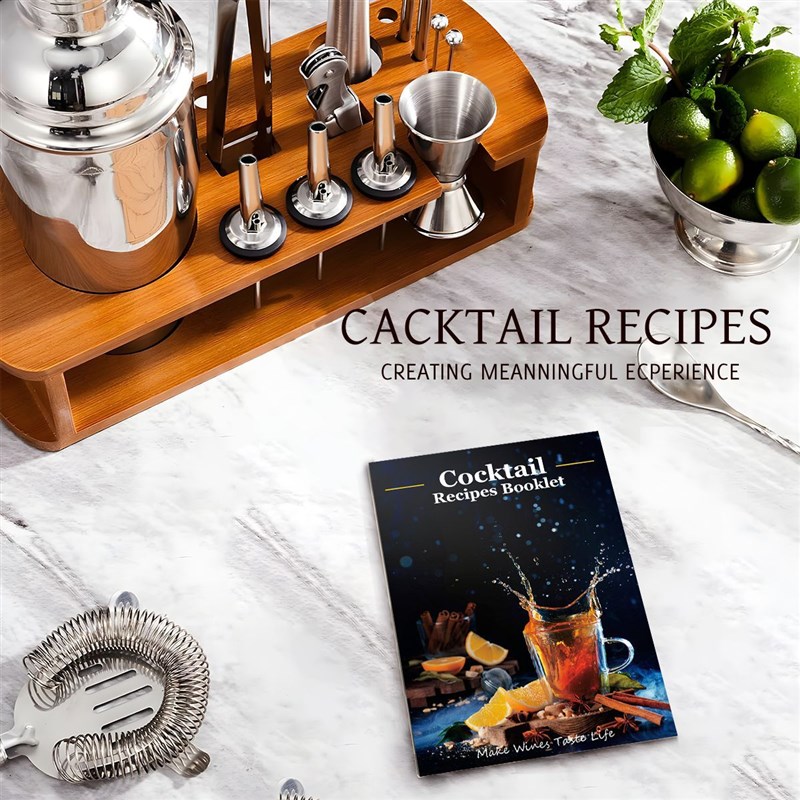 财霖 现货爆款不锈钢调酒器套装 酒吧鸡尾酒调酒套装工具全套