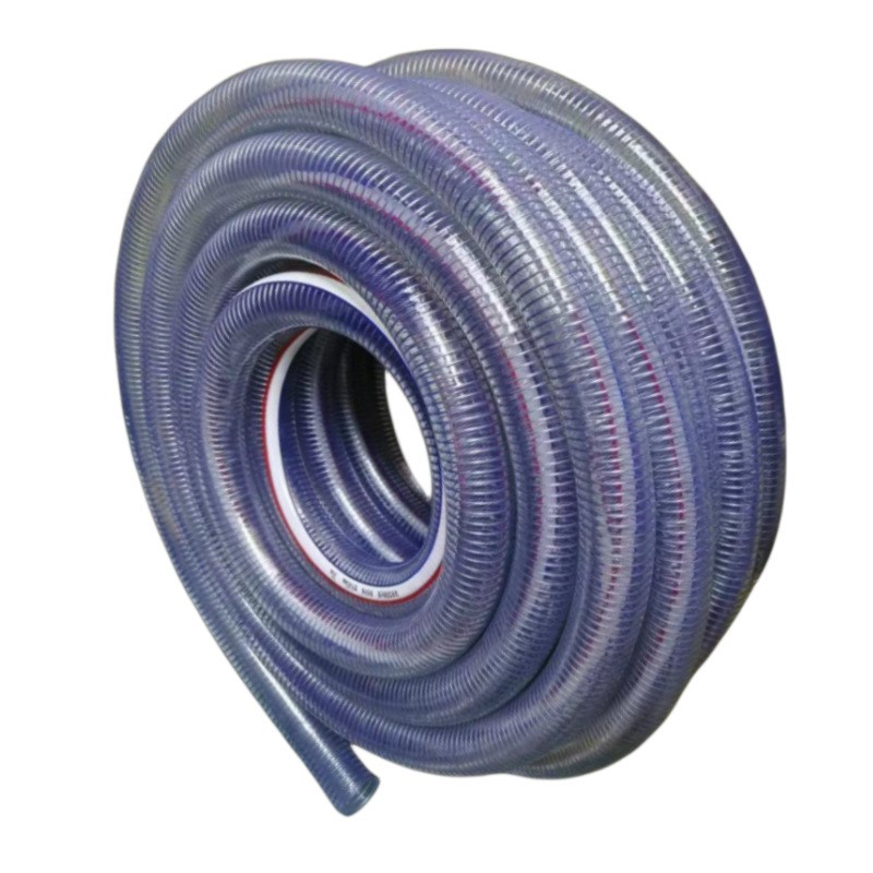 钢丝管水管软管2寸加厚pvc钢丝水管透明钢丝网骨架真空管