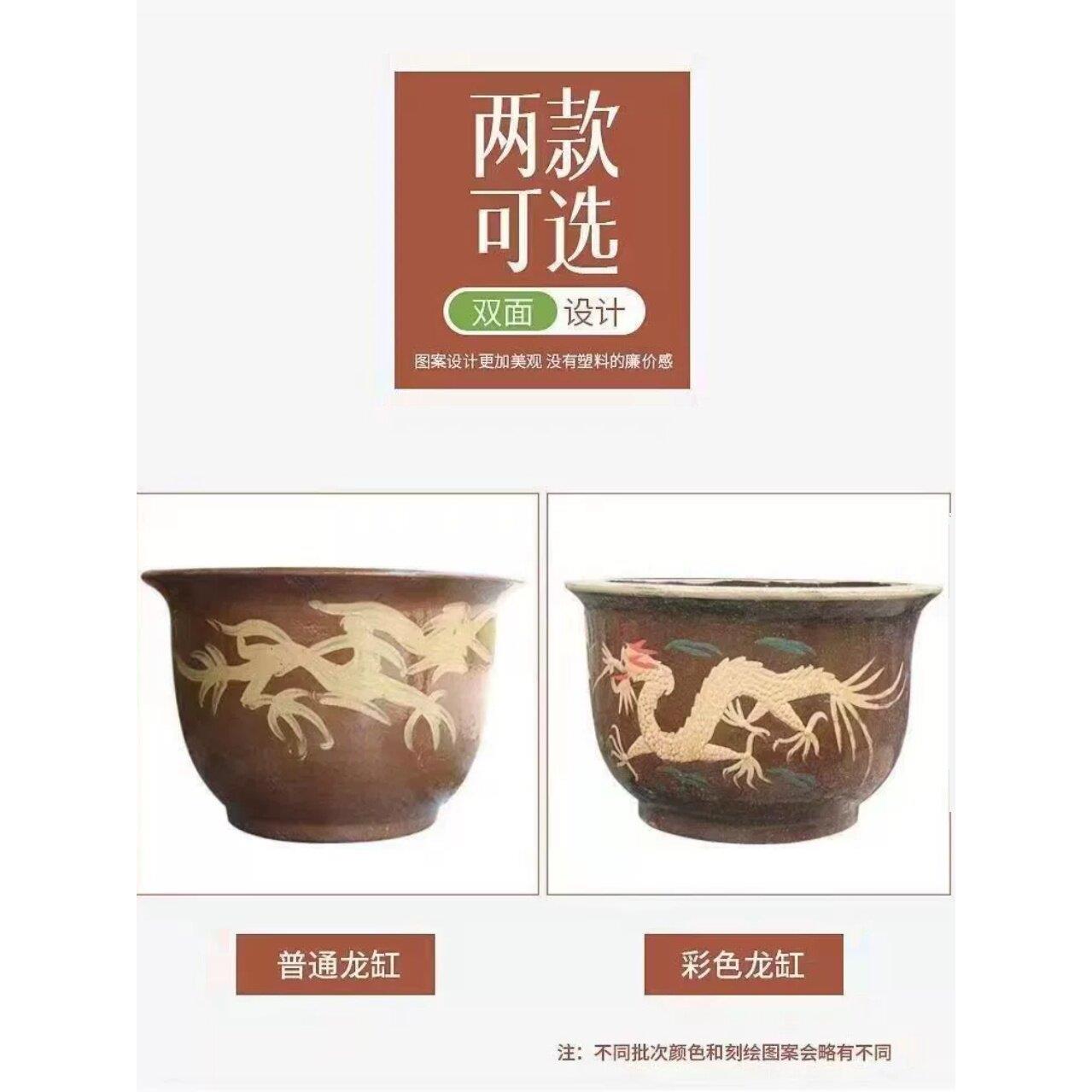 特惠优质紫砂红平花盆特大号陶瓷花盆庭院植树盆景树桩桂花花盆