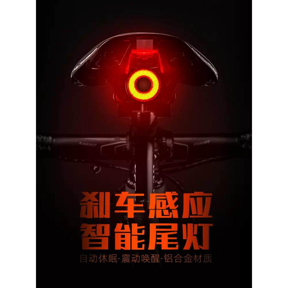 博纳光学自行车尾灯智能感应煞车灯骑行装备登山车公路车夜骑尾灯