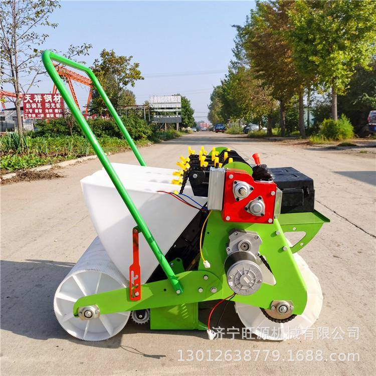 汽油自走式大蒜播种机电动三行播种机全自动大蒜精播机