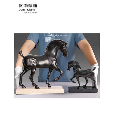 阿斯蒙迪达芬奇Da Vinci马青铜雕塑艺术品马摆件欧式收藏艺术品