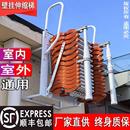 加厚铝合金消防伸缩梯 阁楼伸缩楼梯家用升降折叠室内外平台壁挂式