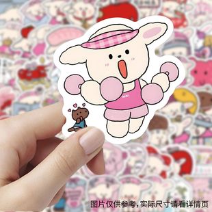 206张小菜狗Nikio贴纸卡通可爱头像高颜值装 饰手机壳行李箱贴画