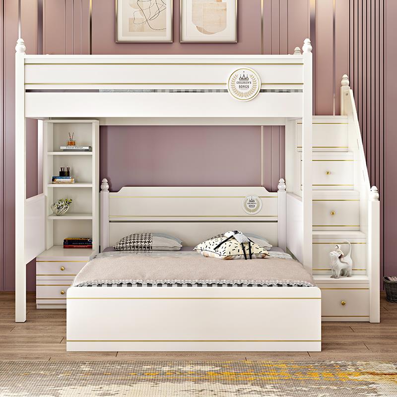 0J轻奢儿童错位上下床 L型高低床1.5米交错式双层子母床1.8米交叉