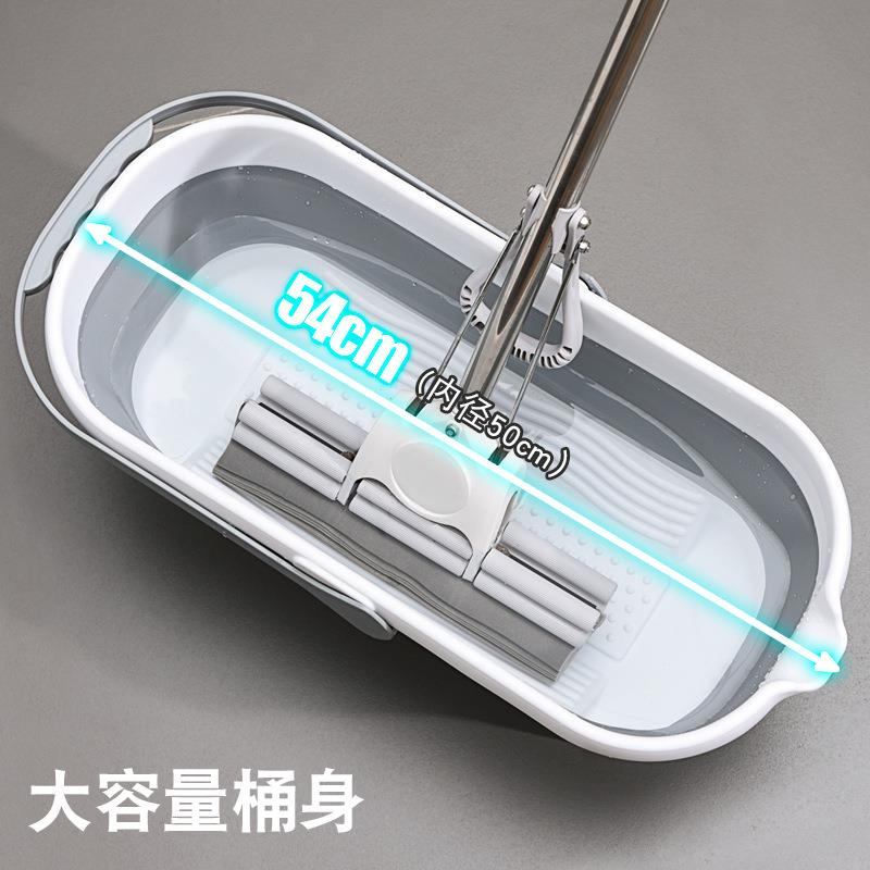 拖把折叠水桶塑料拖把桶提手储水拖地盆拖把家用一拖净免手洗方形