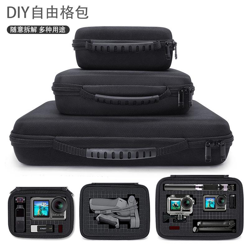 现货多功能DIY数码收纳包大容量自由格包手提包gopro10/9相机包