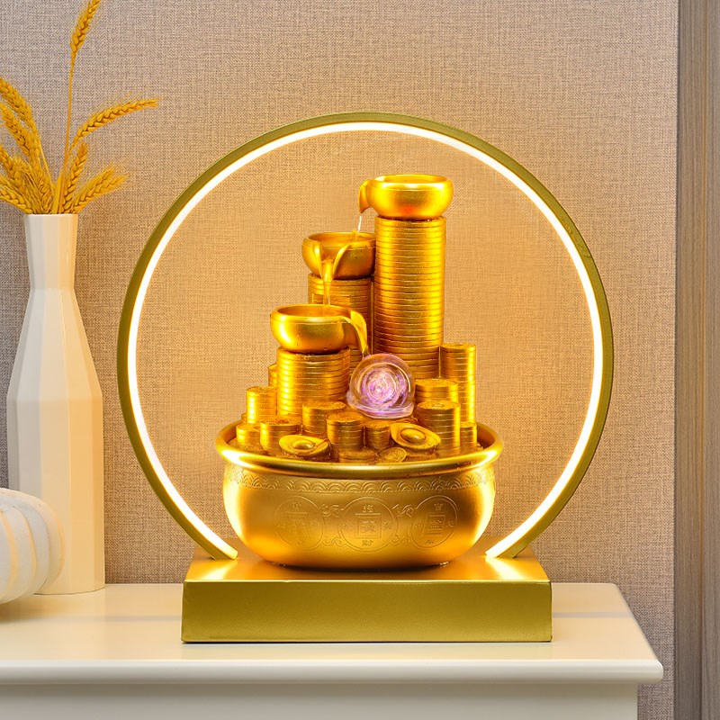 简约转运球流水摆件办公桌面生财客厅招财创意循环水乔迁开业礼品