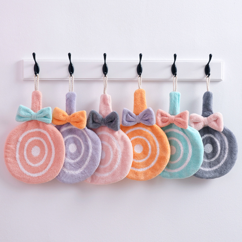 珊瑚绒卡通可爱擦手巾厨房卫生间