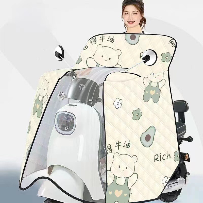 夏季斗篷式全包围电动车挡风被电