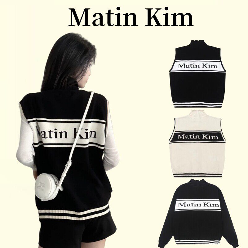 现货 matinkim针织毛衣马甲早秋拉炼外套jennie赵露思同款情侣款