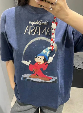 SAINT Mxxxxxx Disney FANTASIA 联名迪士尼洗水长袖T恤男女潮