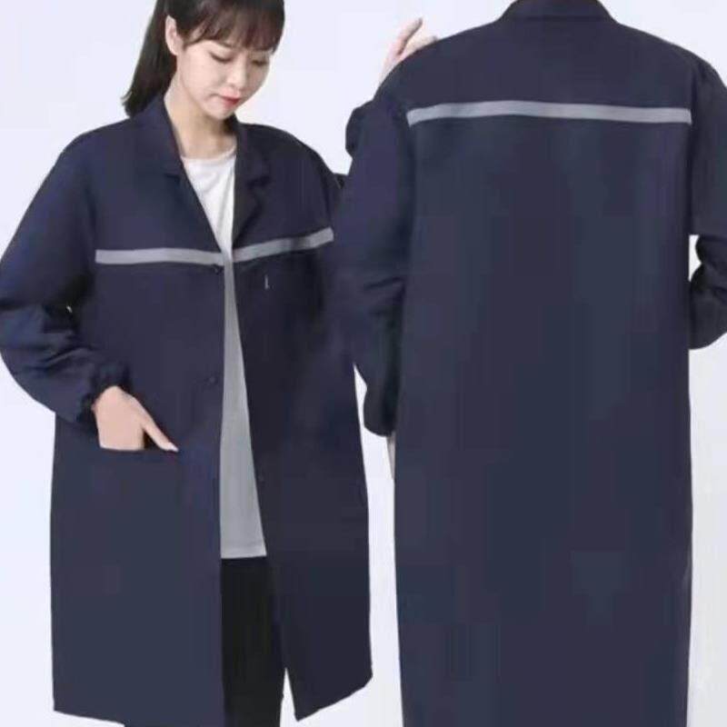 长袖工作服大褂耐脏加厚男长版耐磨透气干活搬运劳保服制防尘罩衣