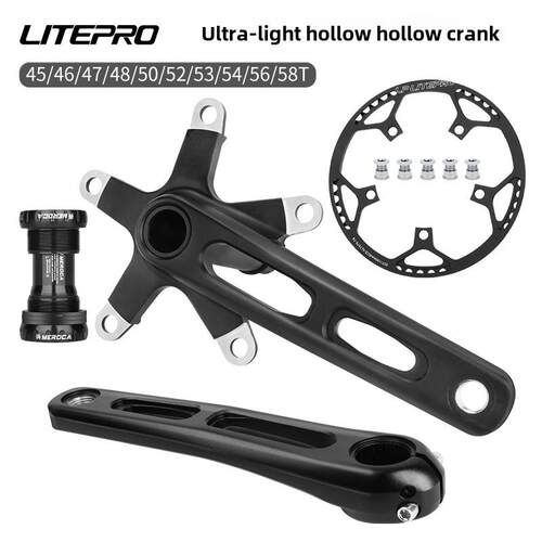 LP Litepro折叠车中空一体牙盘超轻镂空正负齿牙盘小轮车改装减重