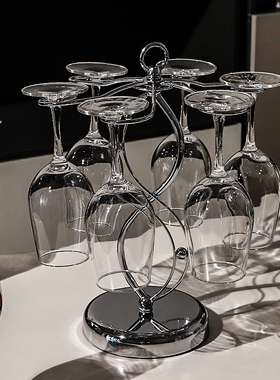 轻奢高档红酒杯杯架摆件现代家居饰品餐厅高脚杯S醒酒器酒柜装饰