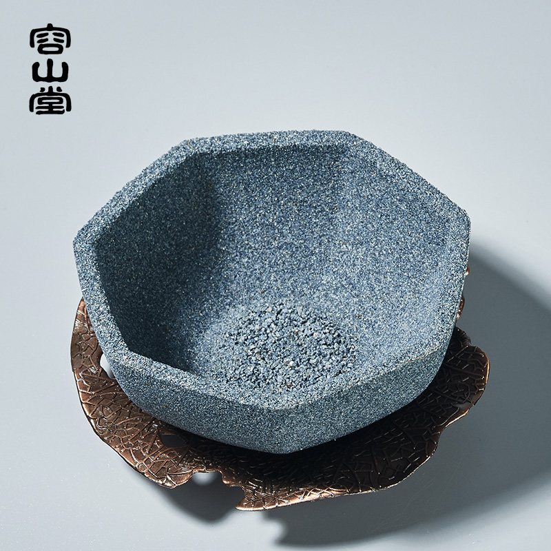 容山堂 无孔茶漏紫砂公道杯套装家用茶滤陶瓷过滤网托架茶具配件