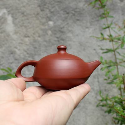 祥艺茶具潮州手拉壶朱泥紫砂壶潮汕功夫茶迷你袖珍小号茶壶守智壶