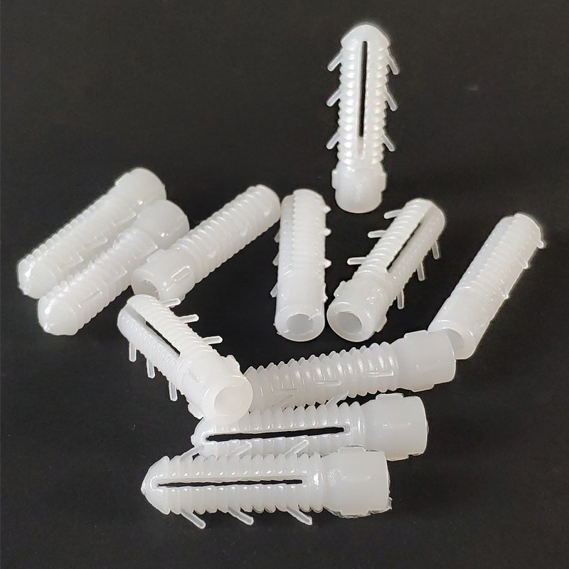 塑料膨胀管带刺胶塞胶粒胀塞墙塞膨胀螺丝6mm8mm6厘8厘500个1包