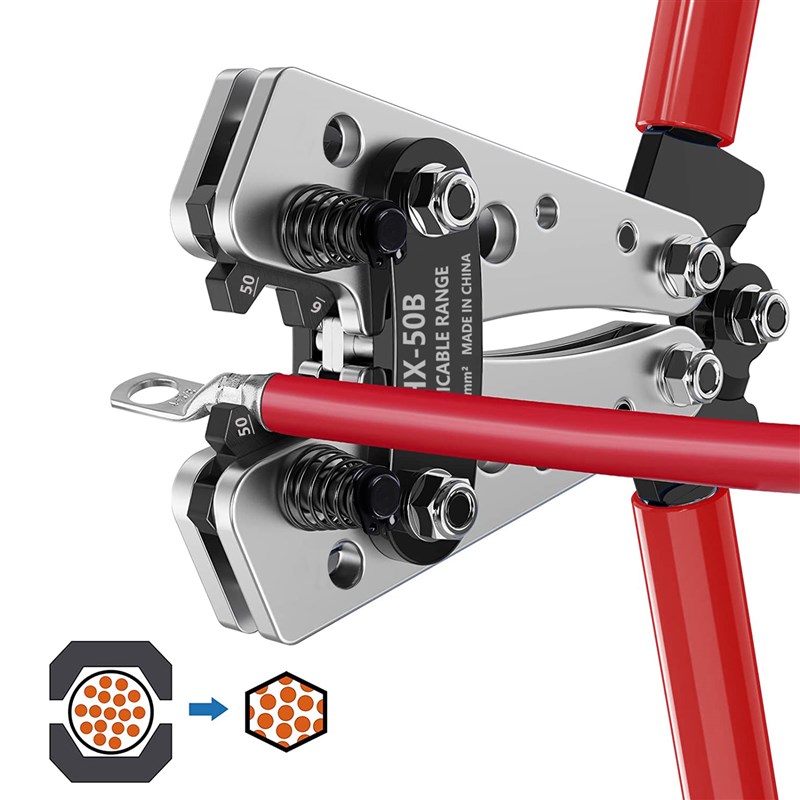 压线钳电工专用HX-50B铜鼻子接线钳大型裸端子YO铜铝电缆压接钳子