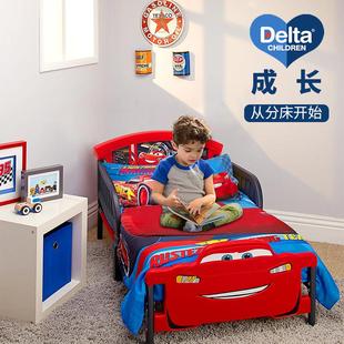 Delta儿童床简约拼接床汽车床男孩带护栏女孩公主床可加高45cm