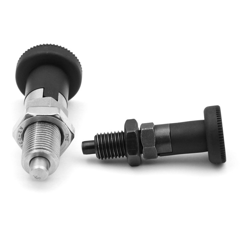 旋钮柱塞自锁型 GN617不锈钢分度销 复位弹簧定位销插销 细牙螺纹