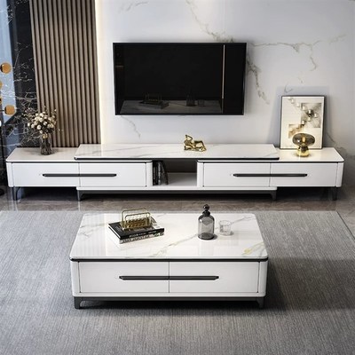 电视柜茶几组合2025新款客厅家用小户型落地实木收纳储物电视机柜