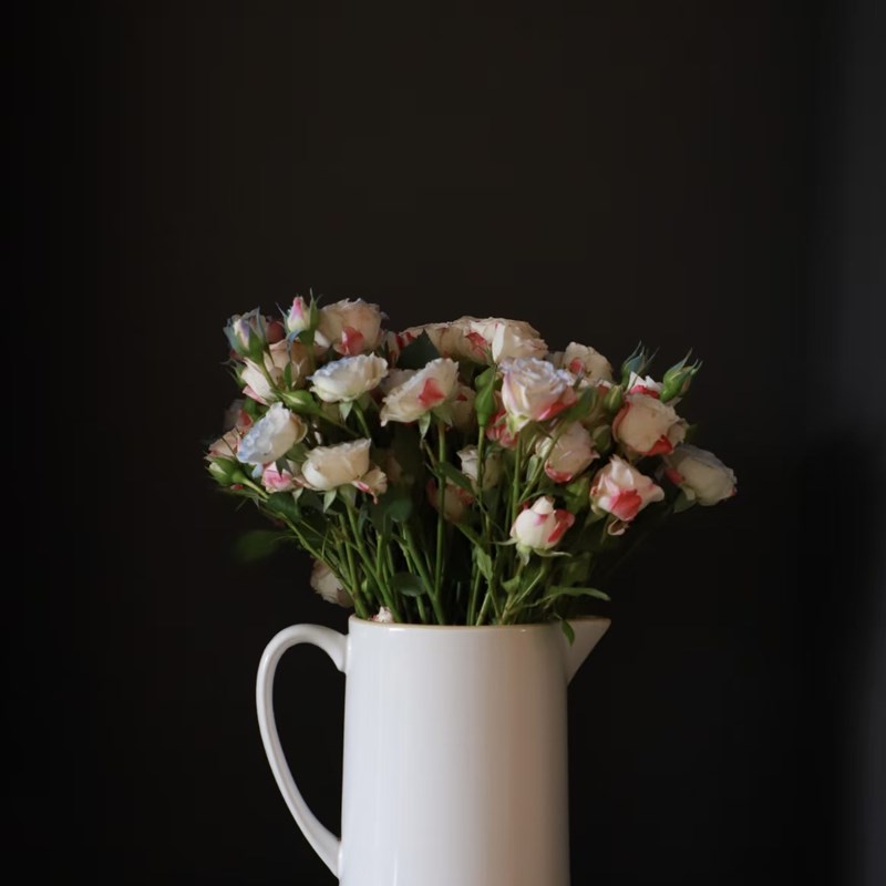 巴卡家浮雕美式陶瓷花瓶 复古大水瓶 陶瓷摆件 客厅花瓶