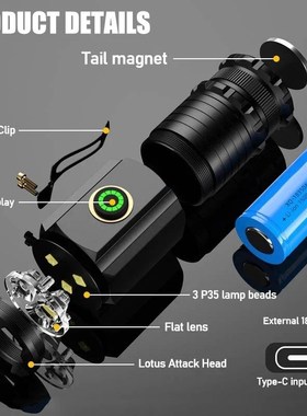 Most Powerful LED Flashlight Rechargeable Mini EDC Tactical