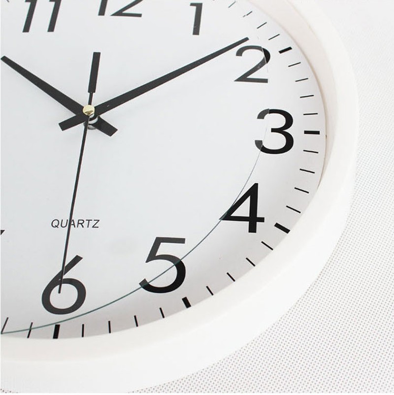 静音钟表电子现代简约挂钟客厅玻璃圆形挂表墙钟卧室壁钟数字时钟