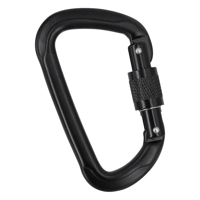 7075航空铝登山扣高强度吊床挂钩铝合金D型弹簧扣攀岩安全扣26KN