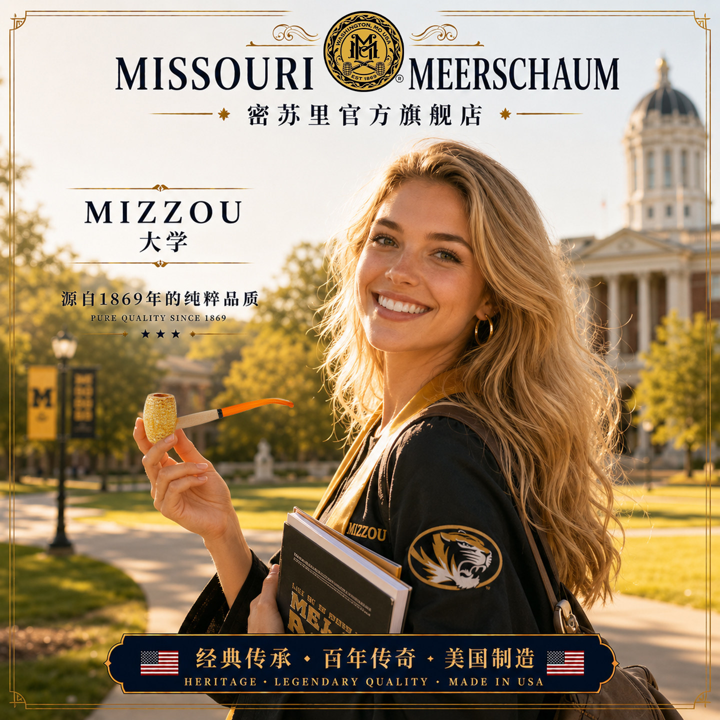 美国密苏里玉米芯烟斗大学