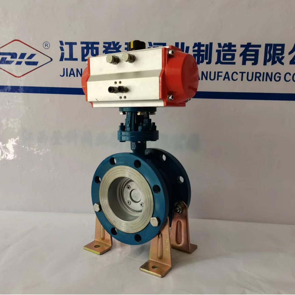 D643H-25CDN250单作用气动法兰蝶阀铸钢蝶阀紧急法兰切断阀