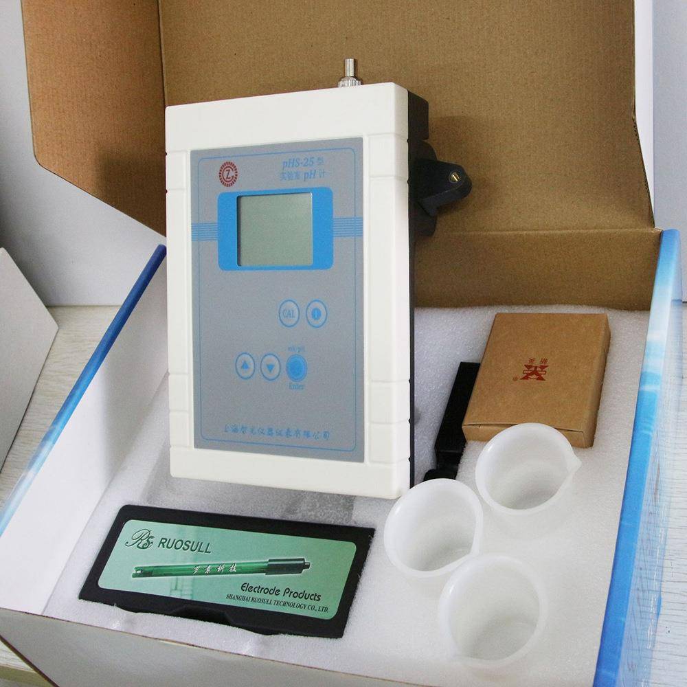 PHS-25数显pH计实验室台式酸度计精密酸碱度测试仪现货