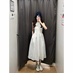 常规款女装拼接收腰连衣裙/无袖裙子2026春夏新款修身长裙