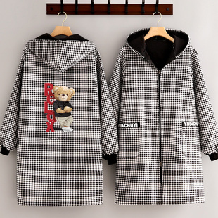 工作服大褂 围裙加绒加厚罩衣女秋冬新款 时尚 保暖防污外套耐脏长袖