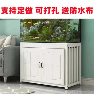 鱼缸柜底柜钢木铁艺金属龟缸桌底架家用定制欧式客厅鱼缸底座架子