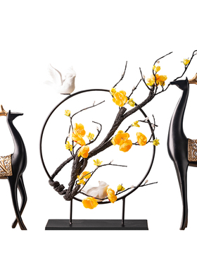 现代简约客厅电视柜酒柜装饰工艺品鹿摆件家居玄关装饰品创意摆设