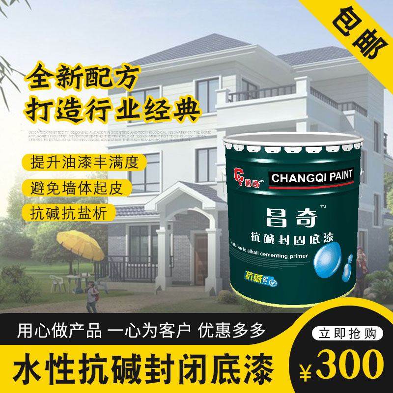 真石漆抗碱封闭底漆透明清漆墙面分格黑色白色线条漆外墙渗透底涂