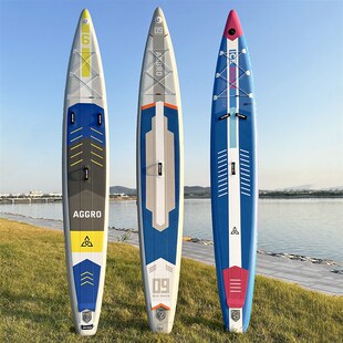 SUP漿板劃水板海上沖浪板水上滑水板專業(yè)競技板 競速槳板充氣式
