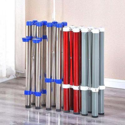 折叠桌腿不锈钢桌子腿支架便携桌腿办公金属可调节架子腿伸缩支架