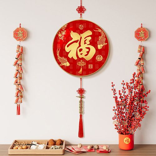 2025福字挂件入户门春节室内装饰乔迁之喜葫芦五帝钱客厅玄关挂饰