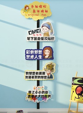 画室布置美术室墙面装饰素描艺术培训班机构教室环创意文化墙贴纸