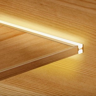 层板灯嵌入式卡槽双面上下发光L隔板灯18MM衣柜酒柜书柜定制灯