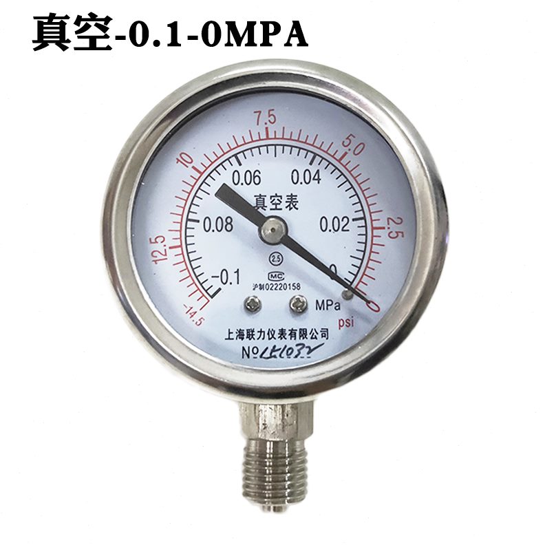 1401.5水真空BF -601MPA耐腐蚀MYN*6不锈钢耐震压力表.304油压表