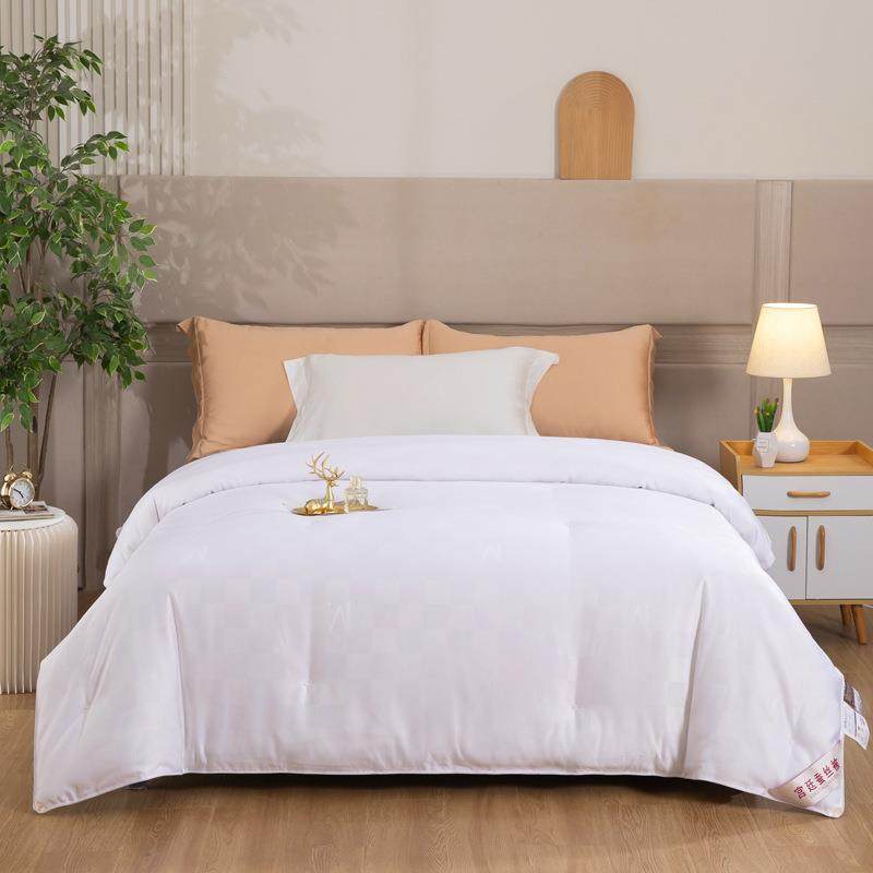 新款桐乡全棉蚕丝被桑蚕丝春秋被冬被子母被单双人宿舍保暖被