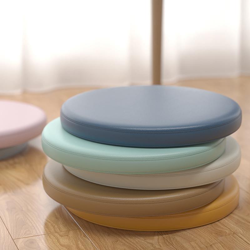 纯色圆形坐垫吧台椅座垫客厅榻榻米防滑地上记忆棉蒲团卡座软垫子