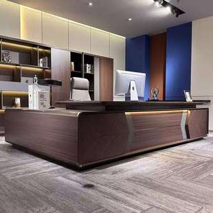 迪欧老板桌办公桌简约现代经理桌大气总裁桌时尚 大班台轻奢董新品