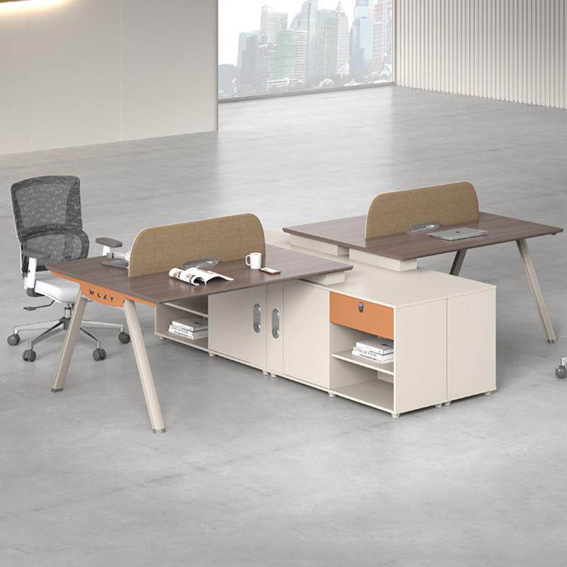 新款带抽屉办公室办公桌位位办公卡座电脑桌屏风职员桌办公家具